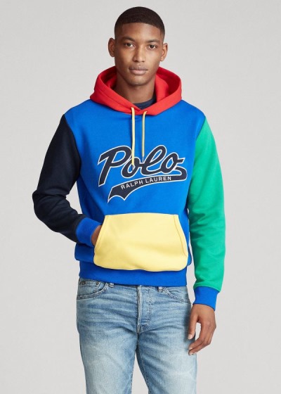 Sudaderas Con Capucha Polo Ralph Lauren Hombre Azules Azul Rey Multicolor - Color-Blocked Logo - BUO